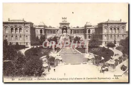 Ansichtskarte AK Marseille Ensemble du Palais Longchamp Chef d'oeuvre de l'Architecte Esperandieu