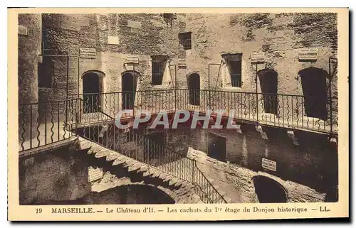 Cartes postales Marseille Le Chateau d'If Le Cachots du 1er etage du Donjon historique