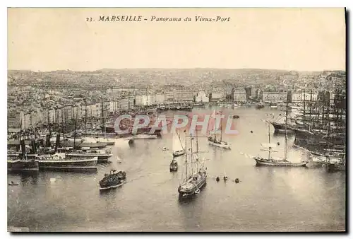 Cartes postales Marseille Panorama du Vieux Port