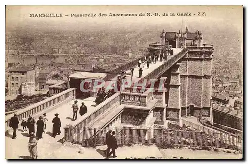 Ansichtskarte AK Marseille Passerelle des Ascenseurs de Notre Dame de la Garde