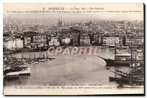 Cartes postales Marseille Le Vieux Port Vue Generale