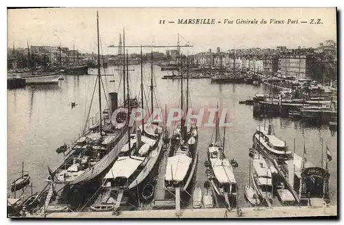 Cartes postales Marseille Vue Generale du Vieux Port