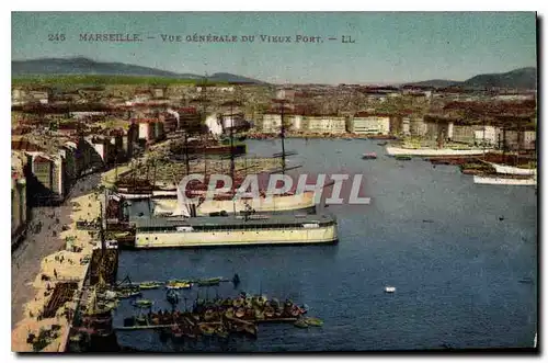 Cartes postales Marseille Vue Generale du Vieux Port