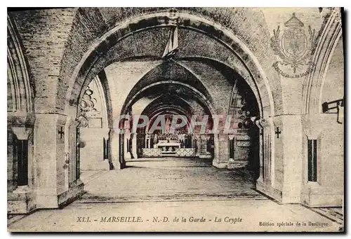 Cartes postales Marseille Notre Dame de la Garde La Crypte