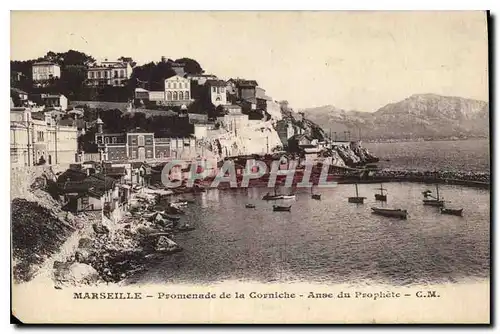 Ansichtskarte AK Marseille Promenade de la Corniche Anse du Prophete