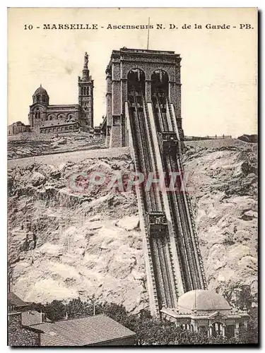 Ansichtskarte AK Marseille Ascenseurs Notre Dame de la Garde