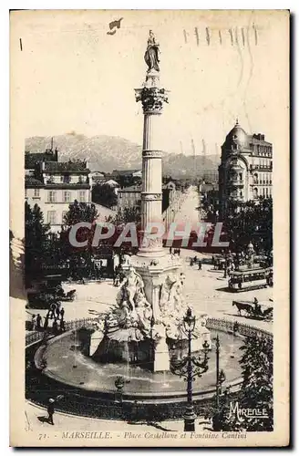 Cartes postales Marseille Place Castellane et Fontaine Cantini