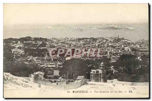 Ansichtskarte AK Marseille Vue Generale sur les Iles