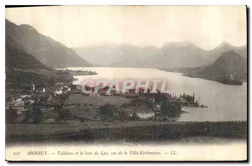 Cartes postales Annecy Talloires et le bout du Lac vus de la Villa Noblemaire