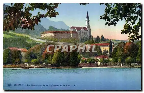 Ansichtskarte AK Annecy Le Monastere de la Visitation et le Lac