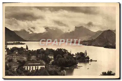 Ansichtskarte AK Annecy et son Lac Hte Savoi Le Petit Lac Talloires et dans le fond le Massif des Bauges