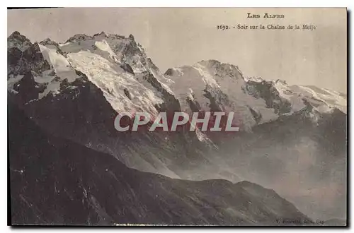 Cartes postales Les Alpes Soir sur la Chaine de la Meije