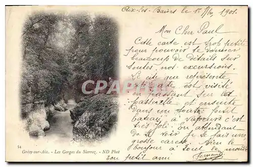 Cartes postales Gresy sur Aix Les Gorges du Sierroz