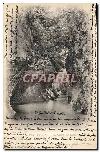 Cartes postales Gresy sur Aix Les Gorges du Sierroz Bateau