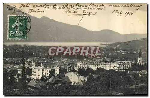 Cartes postales Aix les Bains Vue generale et Lac du Bourget