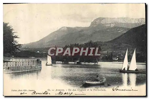 Cartes postales Annecy Ile des Cygnes et le Parmelain