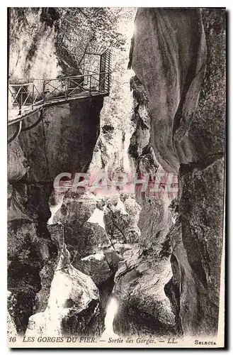 Cartes postales Les Gorges du Fier Sortie des Gorges