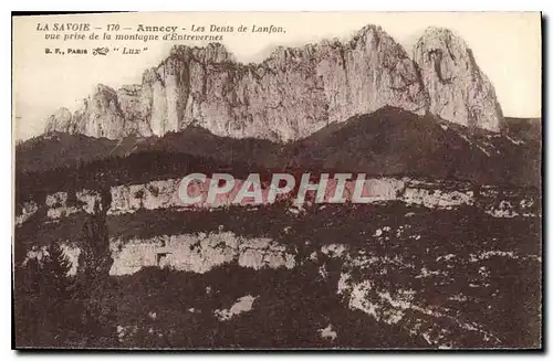 Cartes postales La Savoie Annecy Les Denis de Lanfon vue prise de la Montagne d'Entrevernes