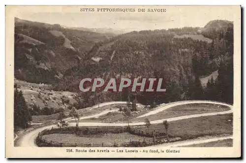 Cartes postales Sites Pittoresque de Savoie Route des Aravis Les Lacets Au fond la Giettaz