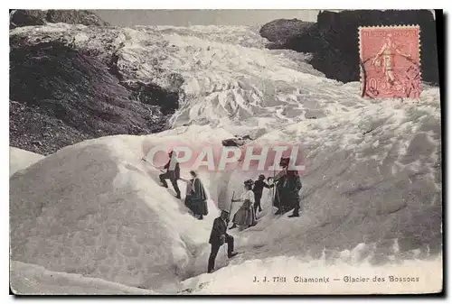Ansichtskarte AK Chamonix Glacier des Bossons Alpinisme