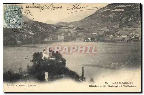 Cartes postales Lac d'Annecy Chateau de Duingt et Talloires