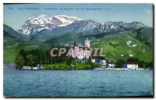 Cartes postales Lac d'Annecy Chateau de Duingt et la Tournette