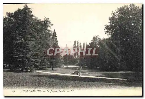 Cartes postales Aix les Bains Le Jardin Public