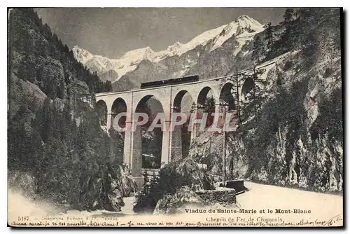 Cartes postales Viaduc de Sainte Marie et le Mont Blanc