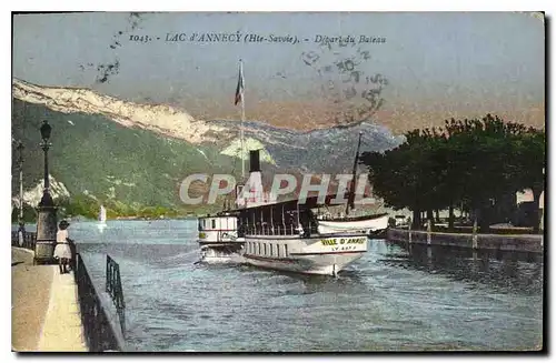 Ansichtskarte AK Lac d'Annecy Haute Savoie Depart du Bateau