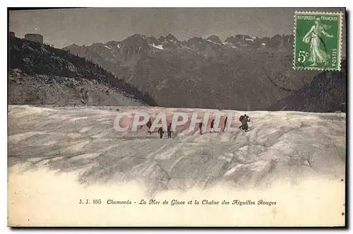 Cartes postales Chamonix La Mer de Glace et la Chaine des Aiguilles Rouges