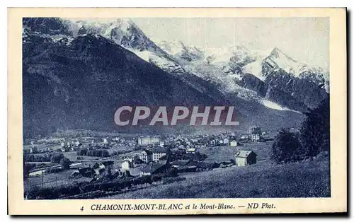 Cartes postales Chamonix Mont Blanc et le Mont Blanc