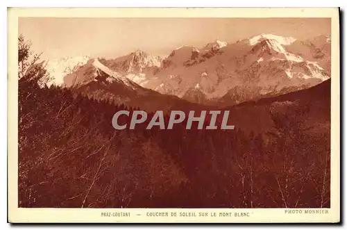 Ansichtskarte AK Praz Coutant Coucher de Soleil sur le Mont Blanc