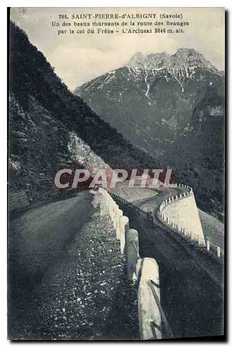 Ansichtskarte AK Saint Pierre d'Albigny Savoie Un des beaux tournants de la route des Beauges par le col du Frene