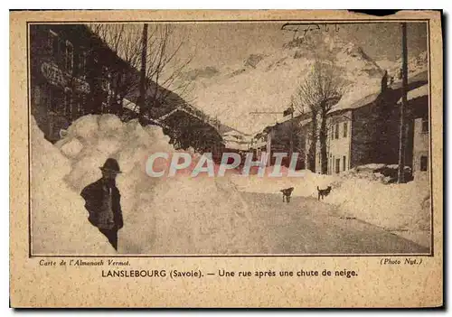 Cartes postales Lanslebourg Savoie Une rue apres une chute de neige
