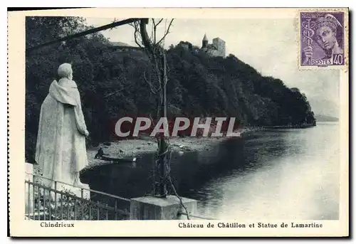 Cartes postales Chindrieux Chateau de Chatillon et Statue de Lamartine