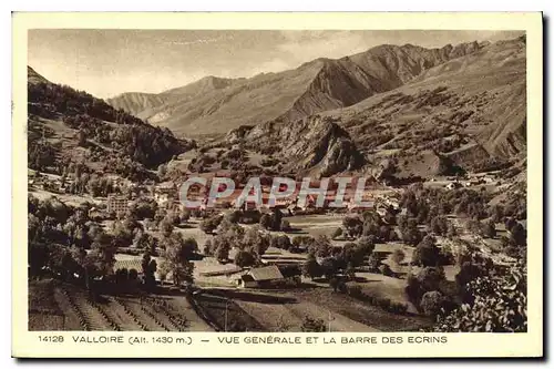 Cartes postales Valloire Vue generale et la Barre des Ecrins