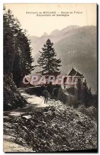 Cartes postales Environs de Modane Route de Frejus Excursions en montagne