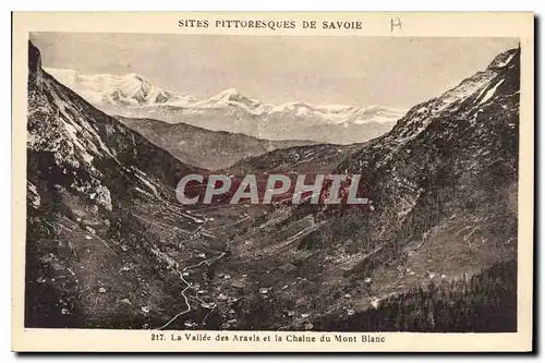 Cartes postales Sites Pittoresques de Savoie La Vallee des Aravis et la Chaine du Mont Blanc