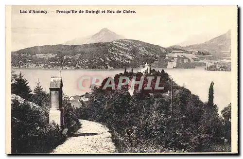 Cartes postales Lac d'Annecy Presqu'ile de Duingt et Roc de Chere