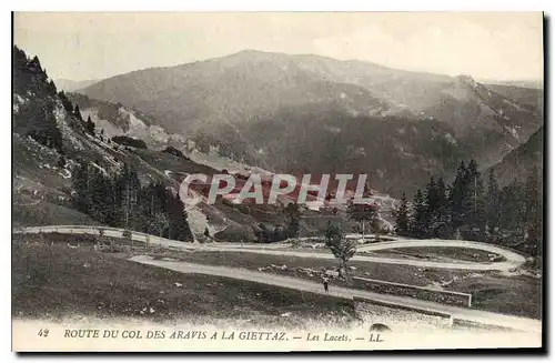Ansichtskarte AK Route du Col des Aravis a la Giettaz Les Lacets