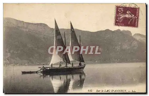 Cartes postales Sur le Lac d'Annecy Bateau