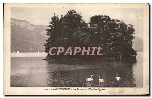 Cartes postales Lac d'Annecy Haute Savoie L'Ile des Cygnes