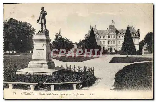 Ansichtskarte AK Annecy Monument Sommeillier et la Prefecture