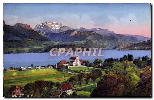 Ansichtskarte AK Annecy L'Eglise et le Sevrier la Tournette