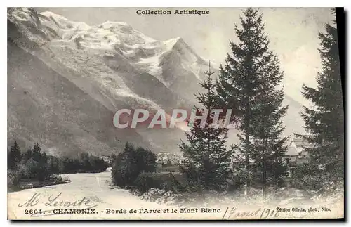 Cartes postales Chamonix Bords de l'Arve et le Mont Blanc