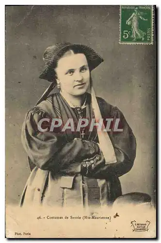 Cartes postales Costumes de Savoie Haute Maurienne Folklore