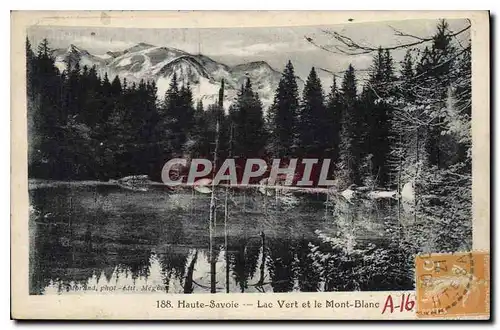 Cartes postales Haute Savoie Lac Vert et le Mont Blanc