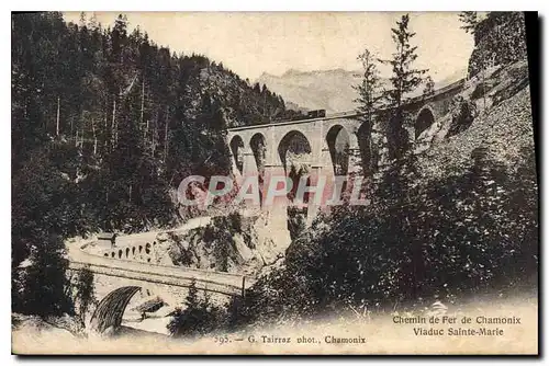 Ansichtskarte AK G. Tairraz Chamonix Chemin de fer de Chamonix Viaduc Sainte Marie