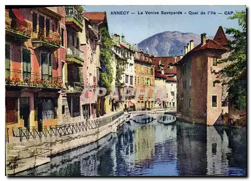 Ansichtskarte AK Annecy La Venise Savoyarde Quai de l'Ile