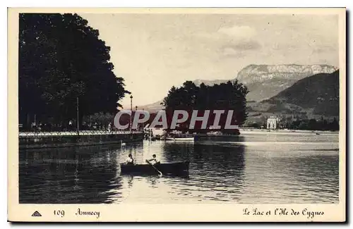 Cartes postales Annecy Le Lac et l'Ile des Cygnes